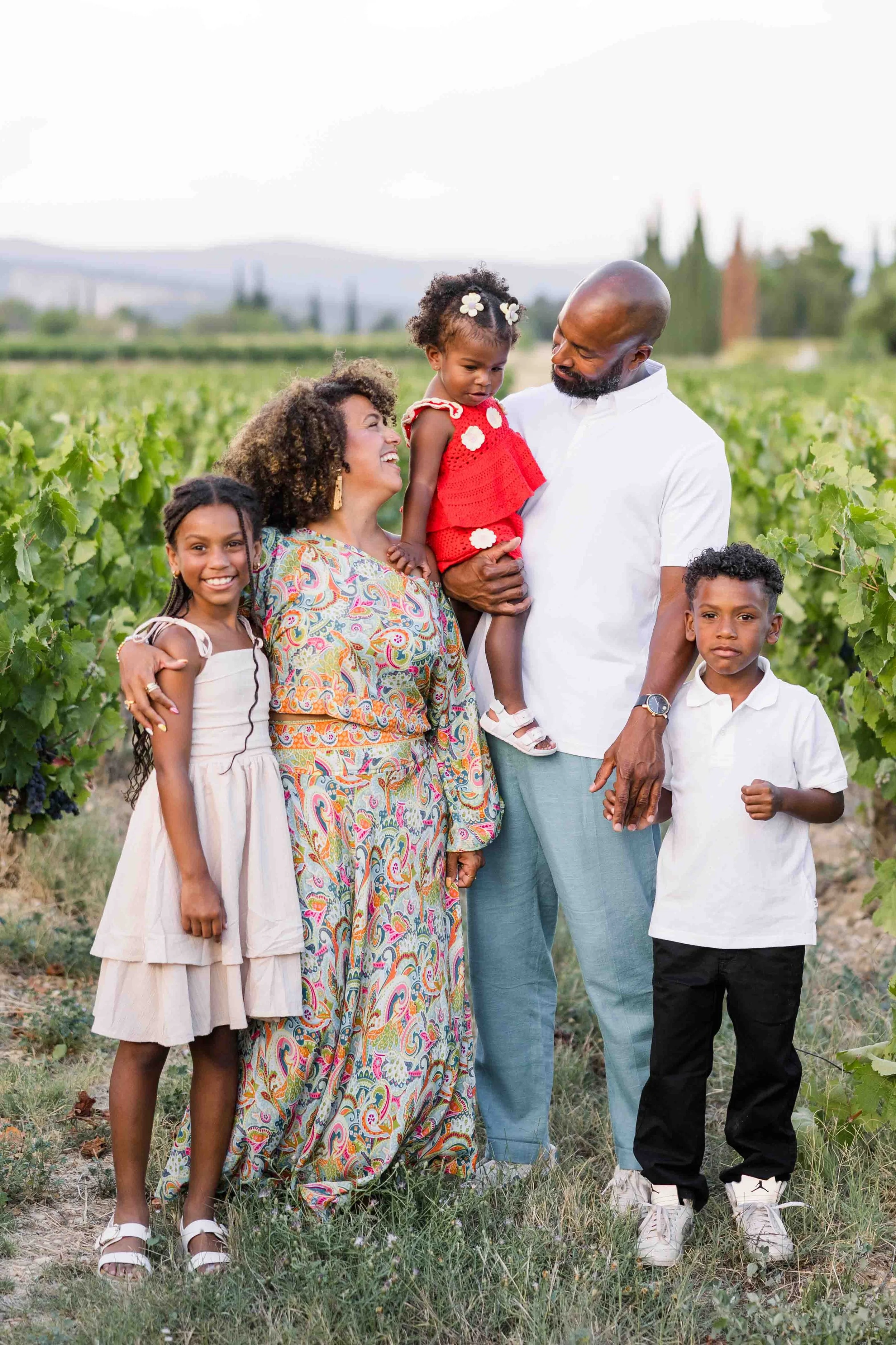 Family Portrait in the Vineyards Near Gordes