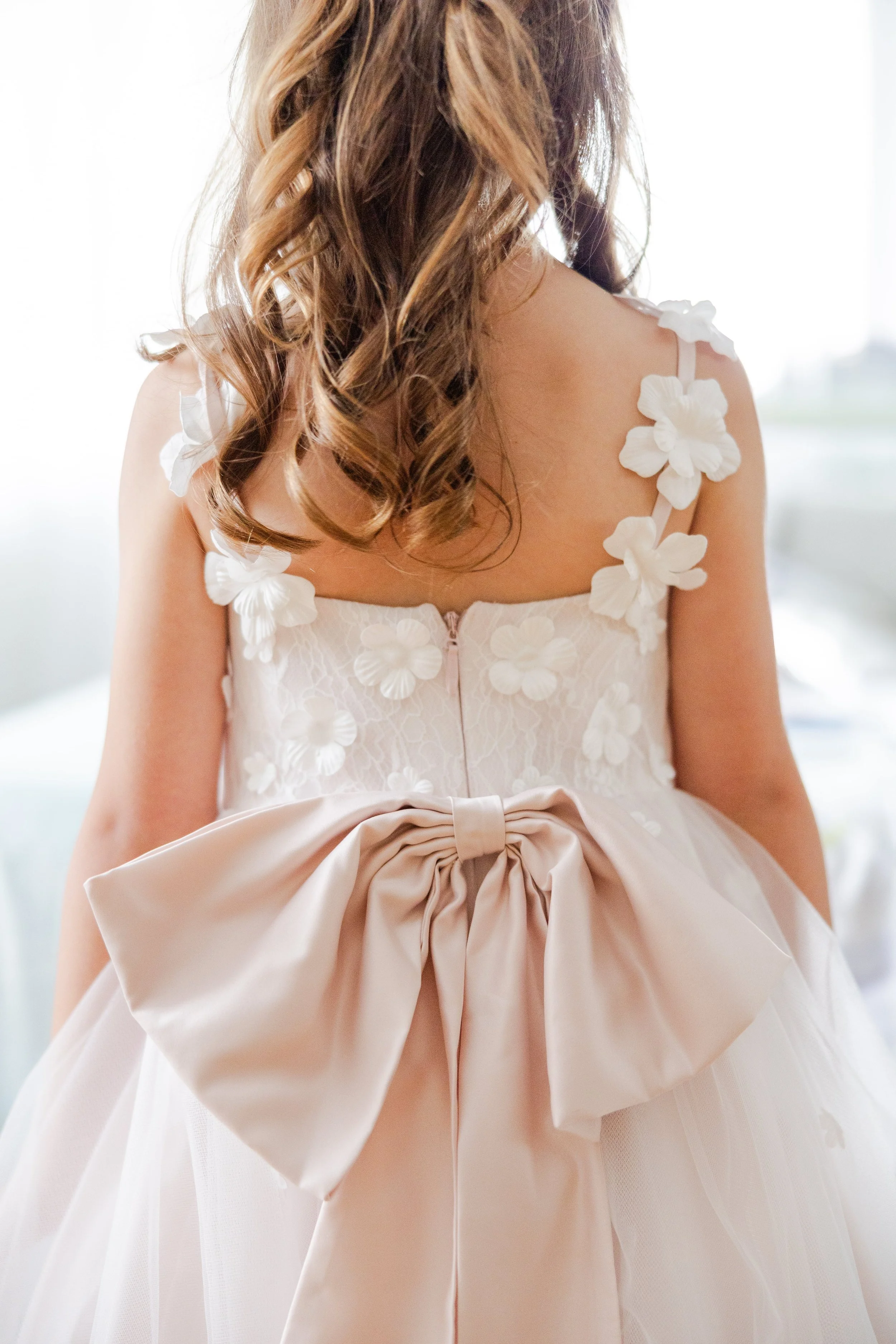 Soft and charming flower girl gown ready for the big day