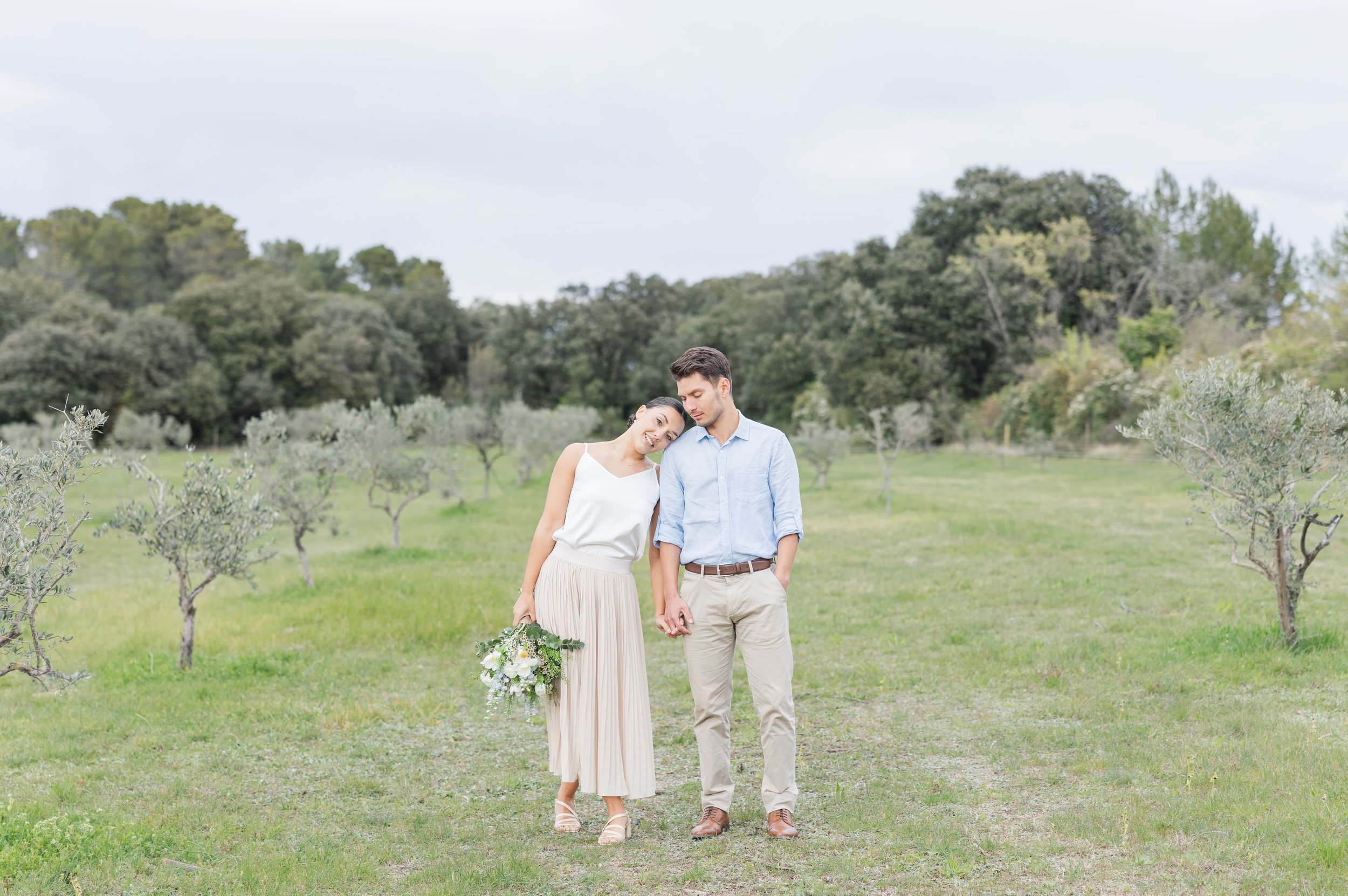 Couple during a engagement session in Proence south of france for a proposal
