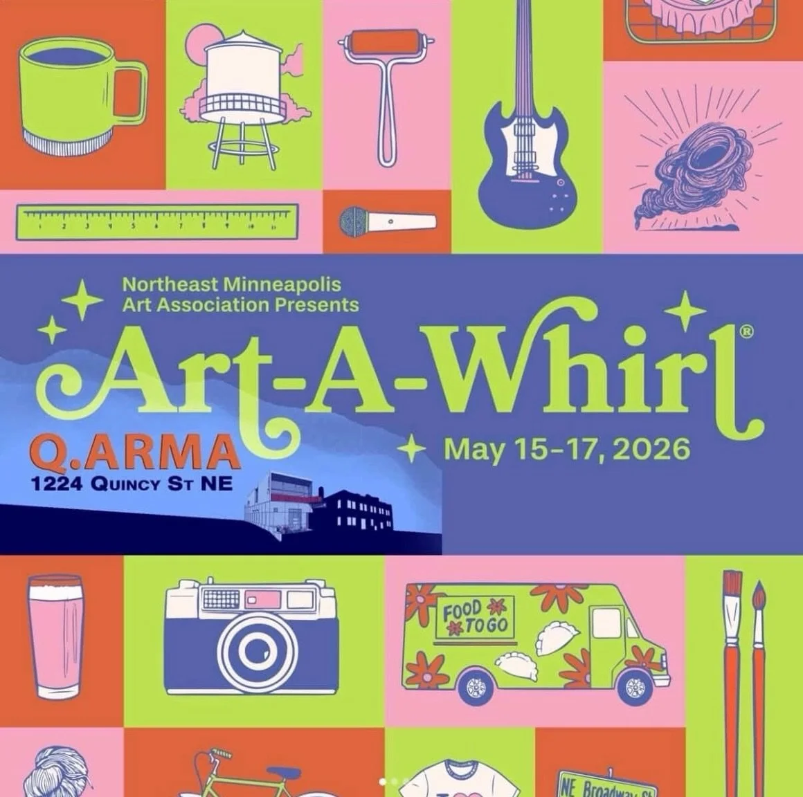 🚨Art-A-Whirl is almost here!!🚨

Find me on the top floor of the @q.armabuilding ! Come say hi 🤩

I will have lots of *NEW* original watercolor paintings, prints, sticker sheets, and stickers!! 🌸 (I might even be painting new works while I&rsquo;m