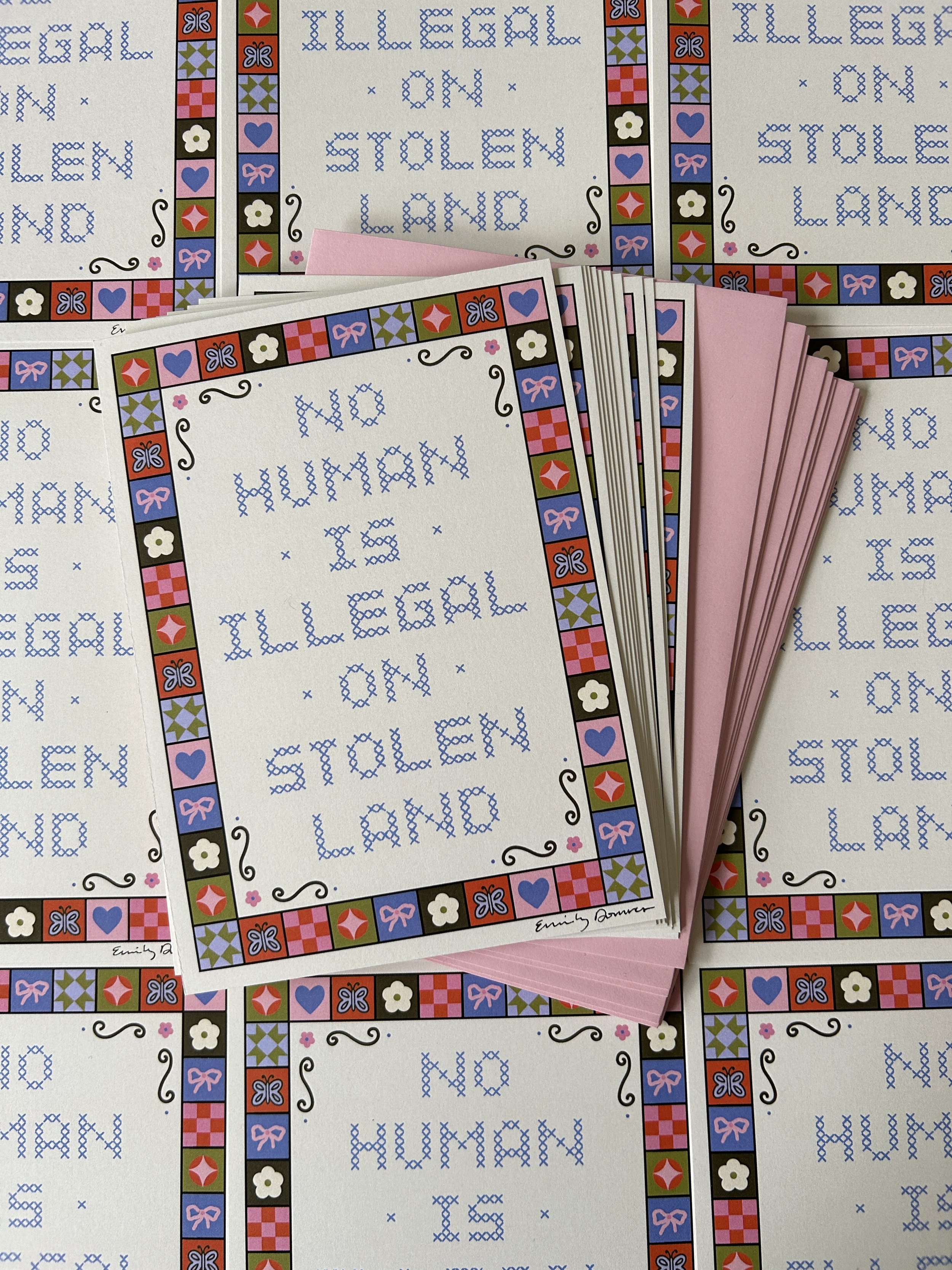 No Human is Illegal on Stolen Land Print