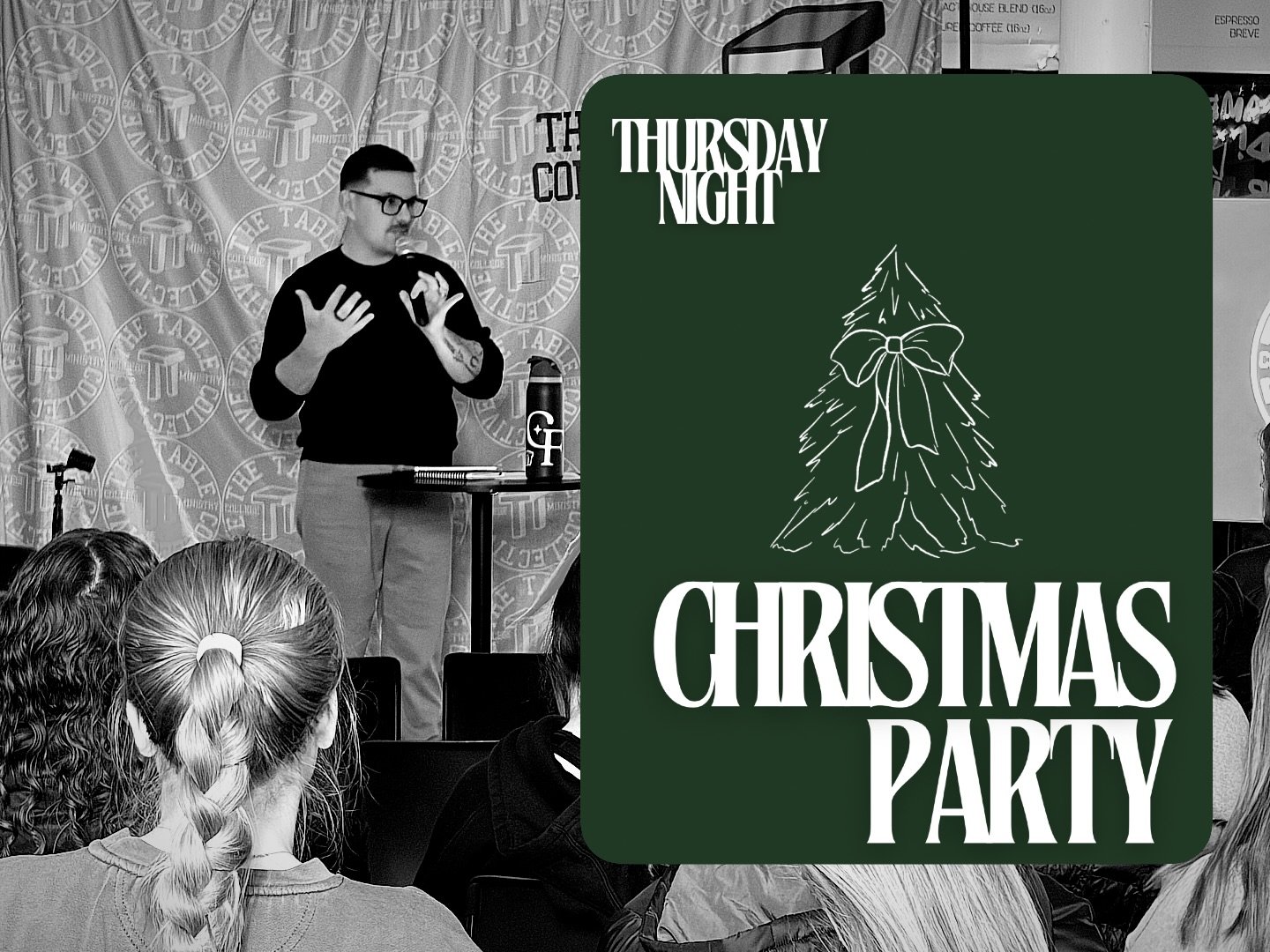 Who doesn&rsquo;t want some delicious bakery cookies to celebrate Christmas?! 

Wear your best Christmas sweater, bring your sweet tooth, and leave filled with joy and encouragement as you head into Christmas break. 

See you Thursday night at 7p for