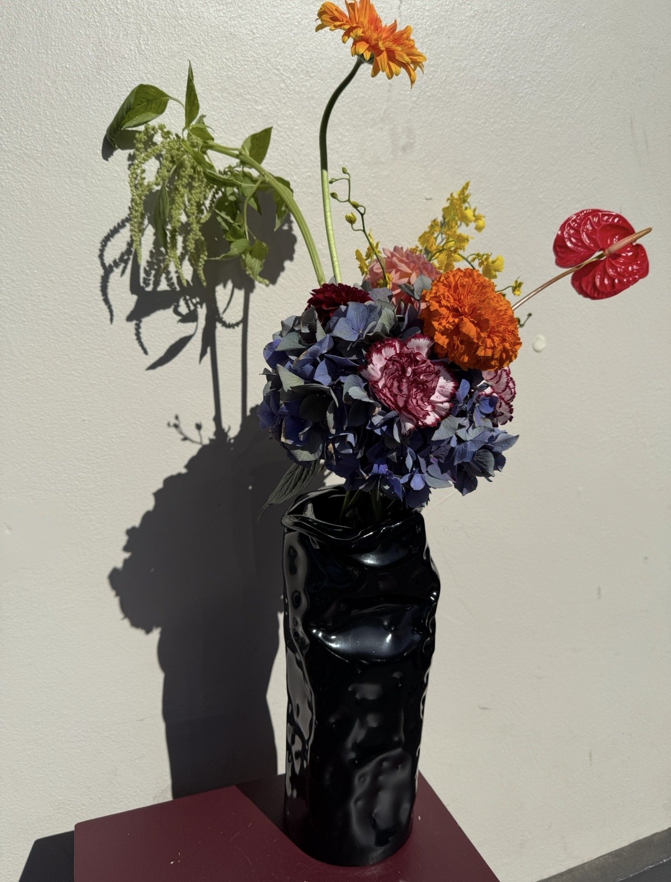 Glossy Black CRASH Vase