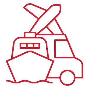 Outline of a tow truck lifting a car