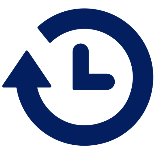 Clock with circular arrow representing continuous MHFA support and proactive coordination