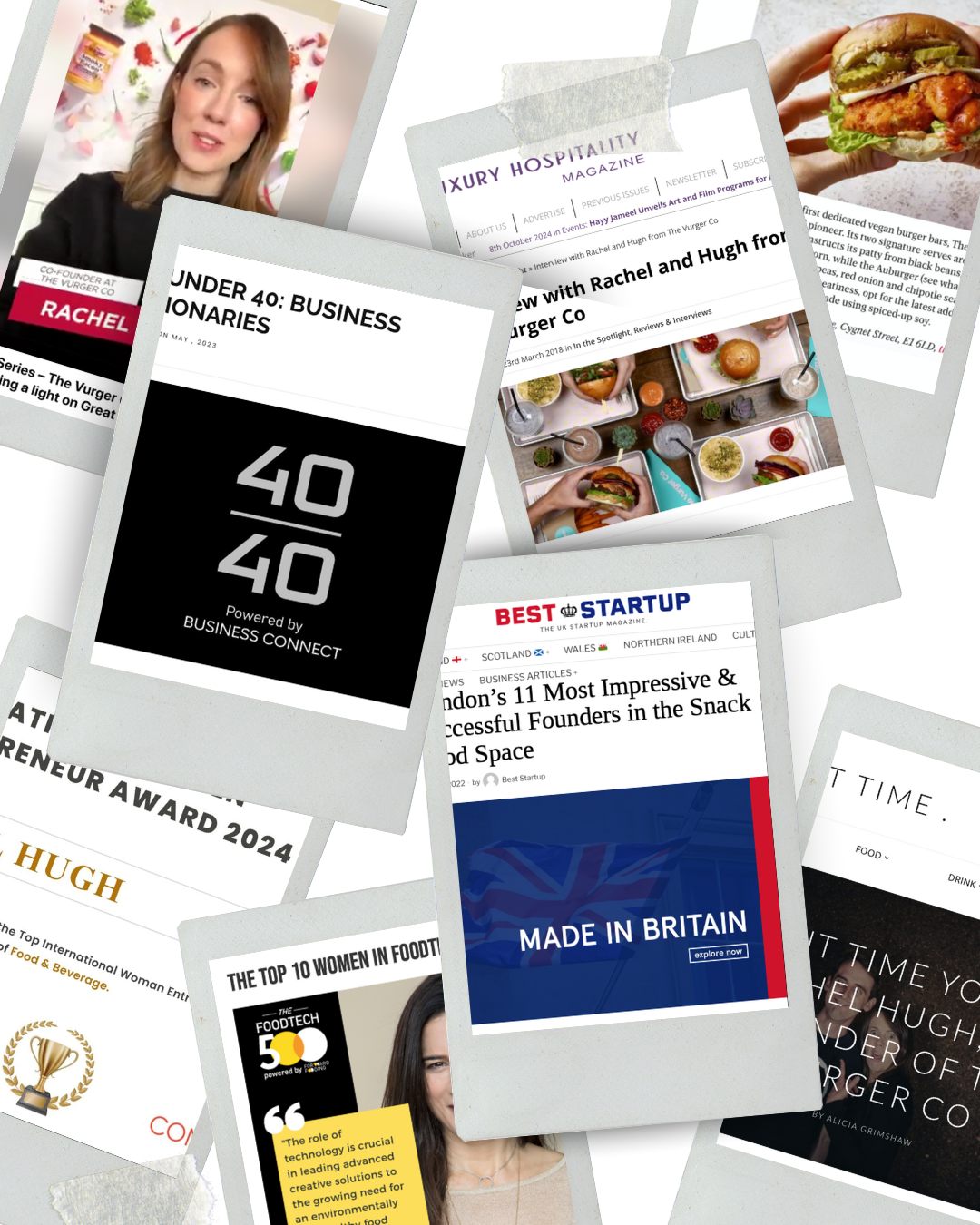 photos of award and press clippings