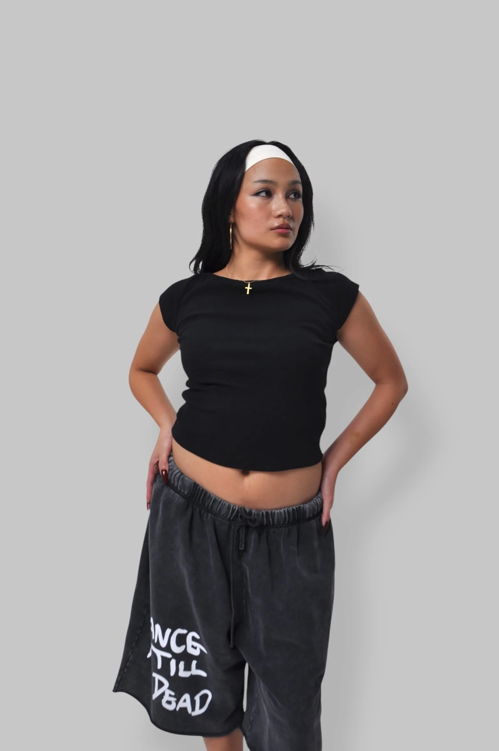 TDC Black Staple Baby Tee