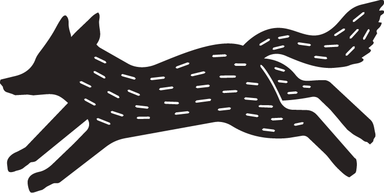 Black fox illustration.