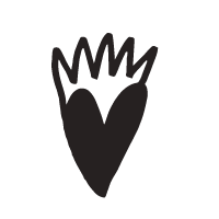 Black heart icon. 