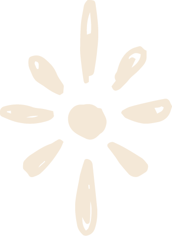 Cream flower icon.
