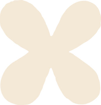 Cream flower icon.