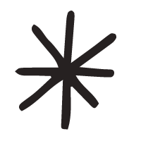 Black asterisk icon.