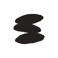 Black rock cairn icon.