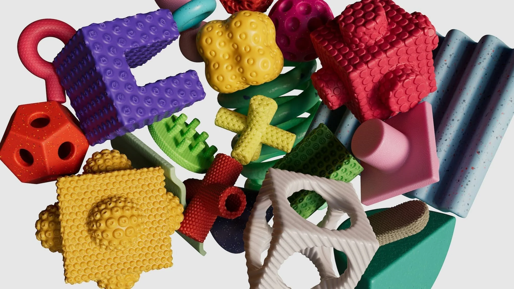 Multicolor fidget toys.