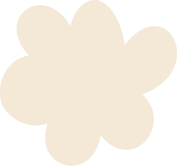 Cream flower icon.