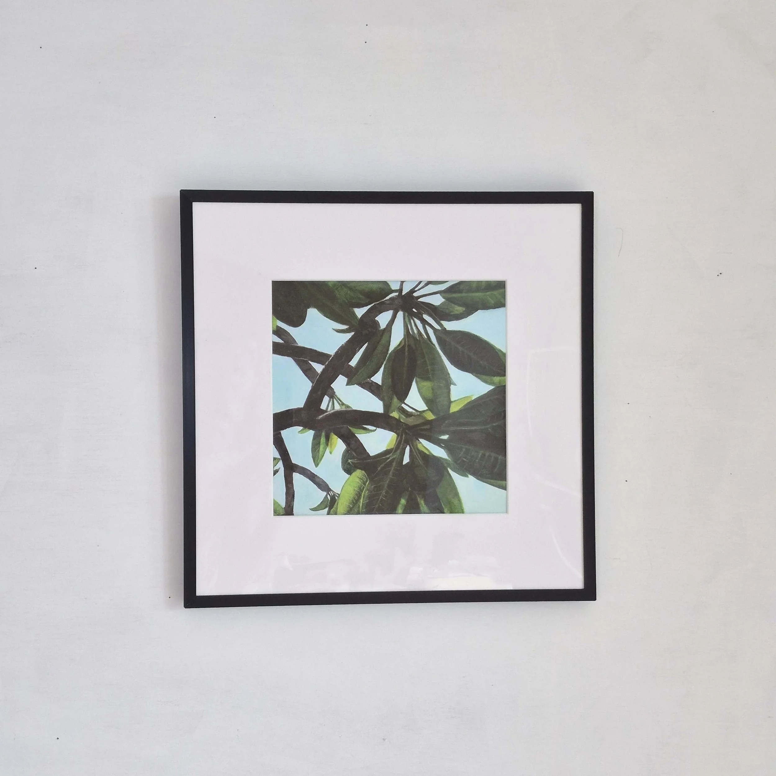 Framed Giclée Print on Paper, detail from "Leaves of Frangipani No.2," 33.5 x 33.5 cm, HK$ 408.