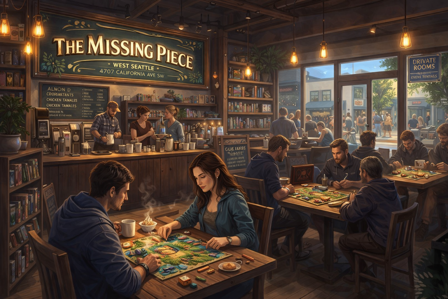 The Missing Piece Review: A West Seattle Game Café That Blends Coffee, Community &amp; Tabletop Culture