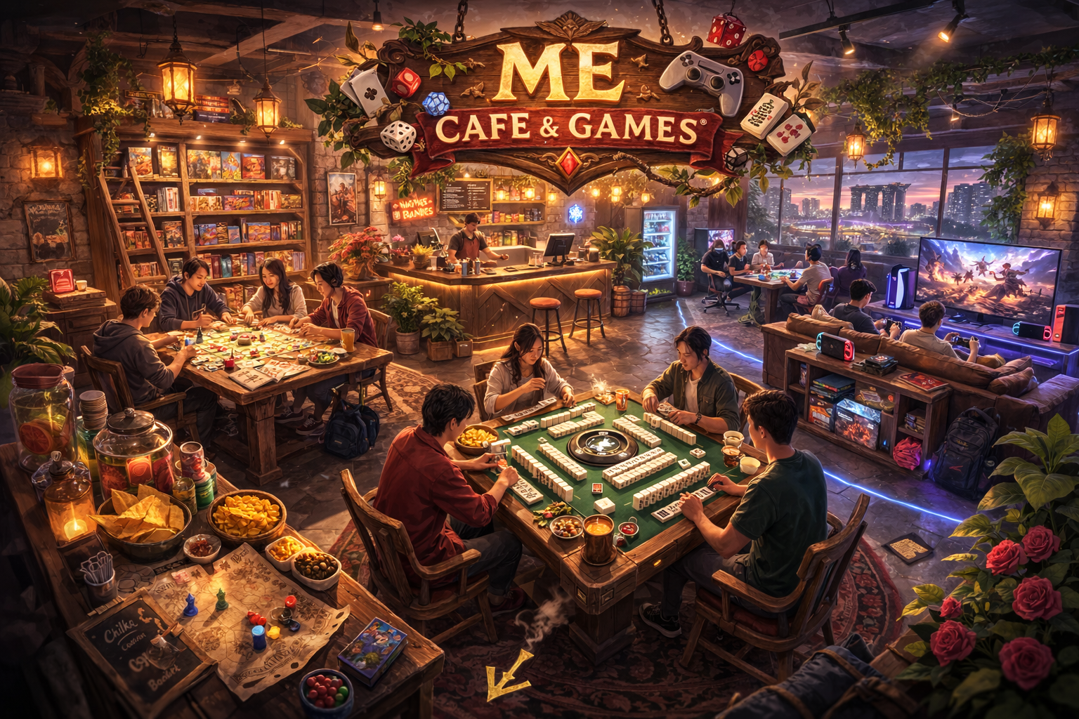 ME Cafe &amp; Games Singapore Review: A Cozy Tanjong Pagar Gaming Café for Board Games, Consoles, and Mahjong