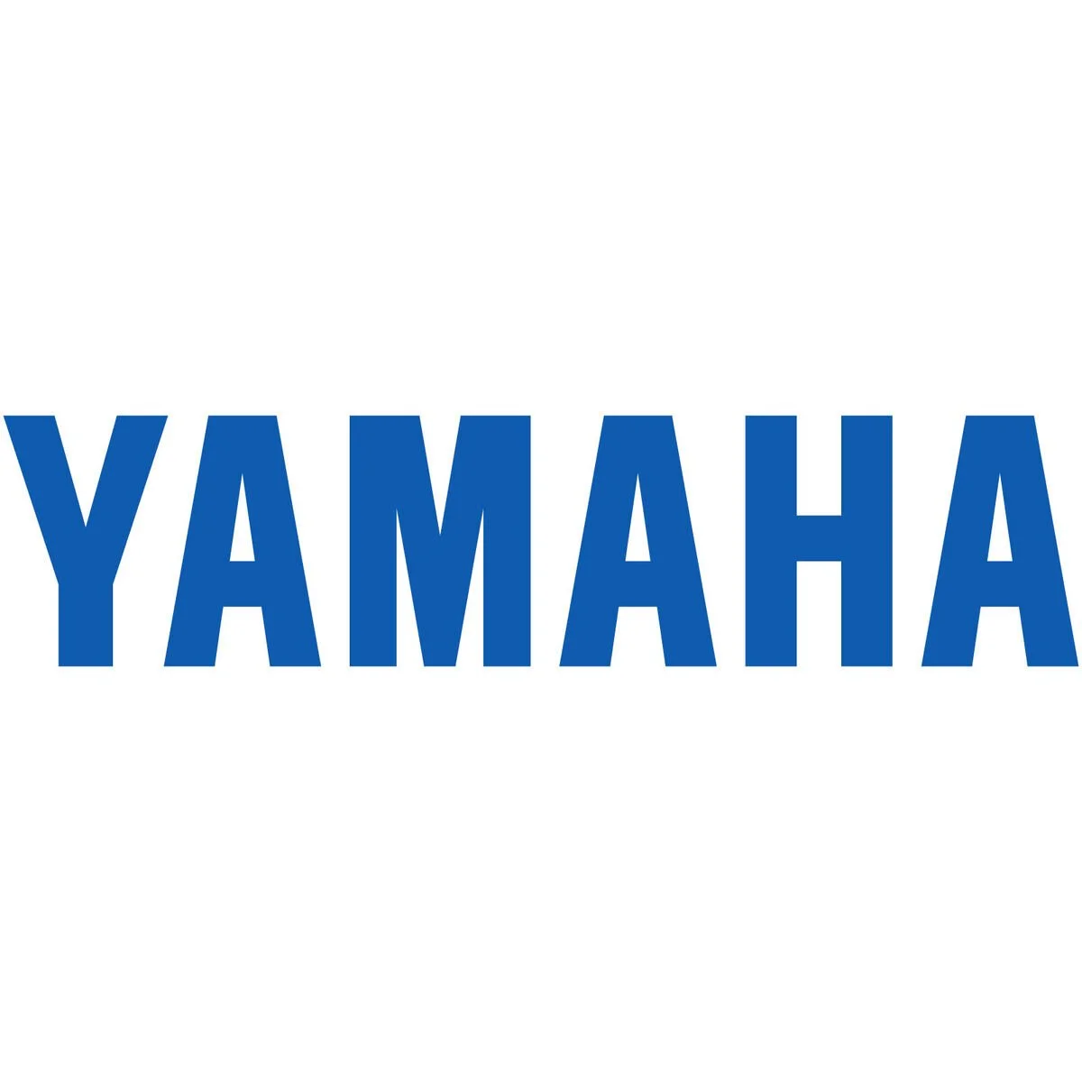 Yamaha logo with large blue letters on a white background.