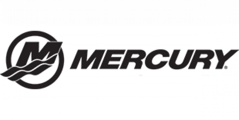 Mercury Marine logo featuring a stylized mercury droplet with a star around it