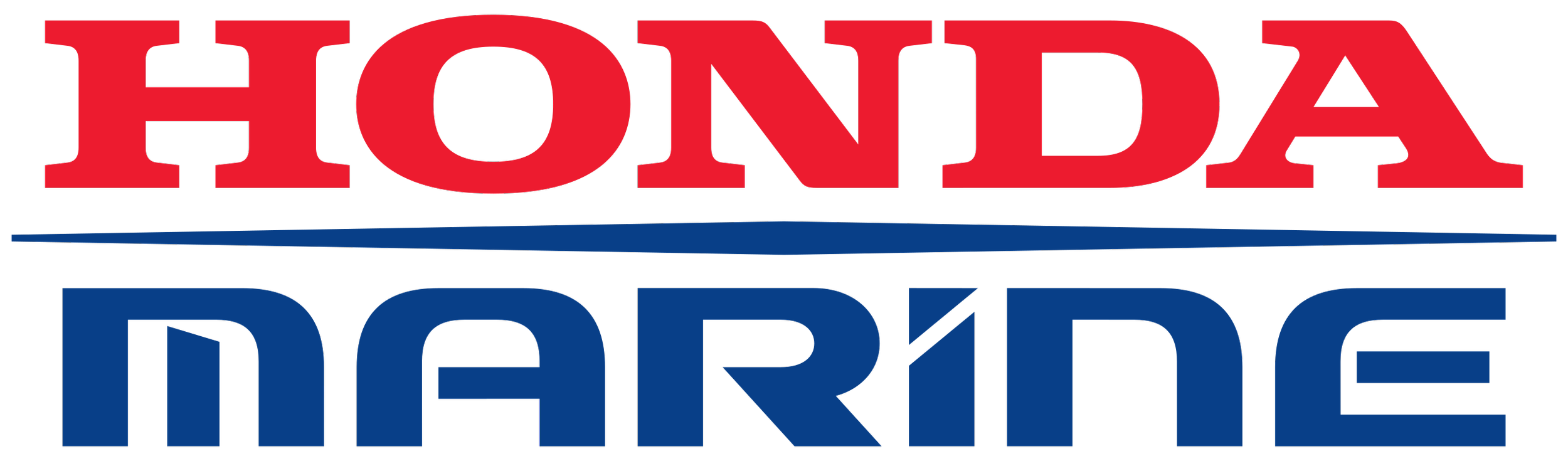 Honda Marine logo with red and blue text.