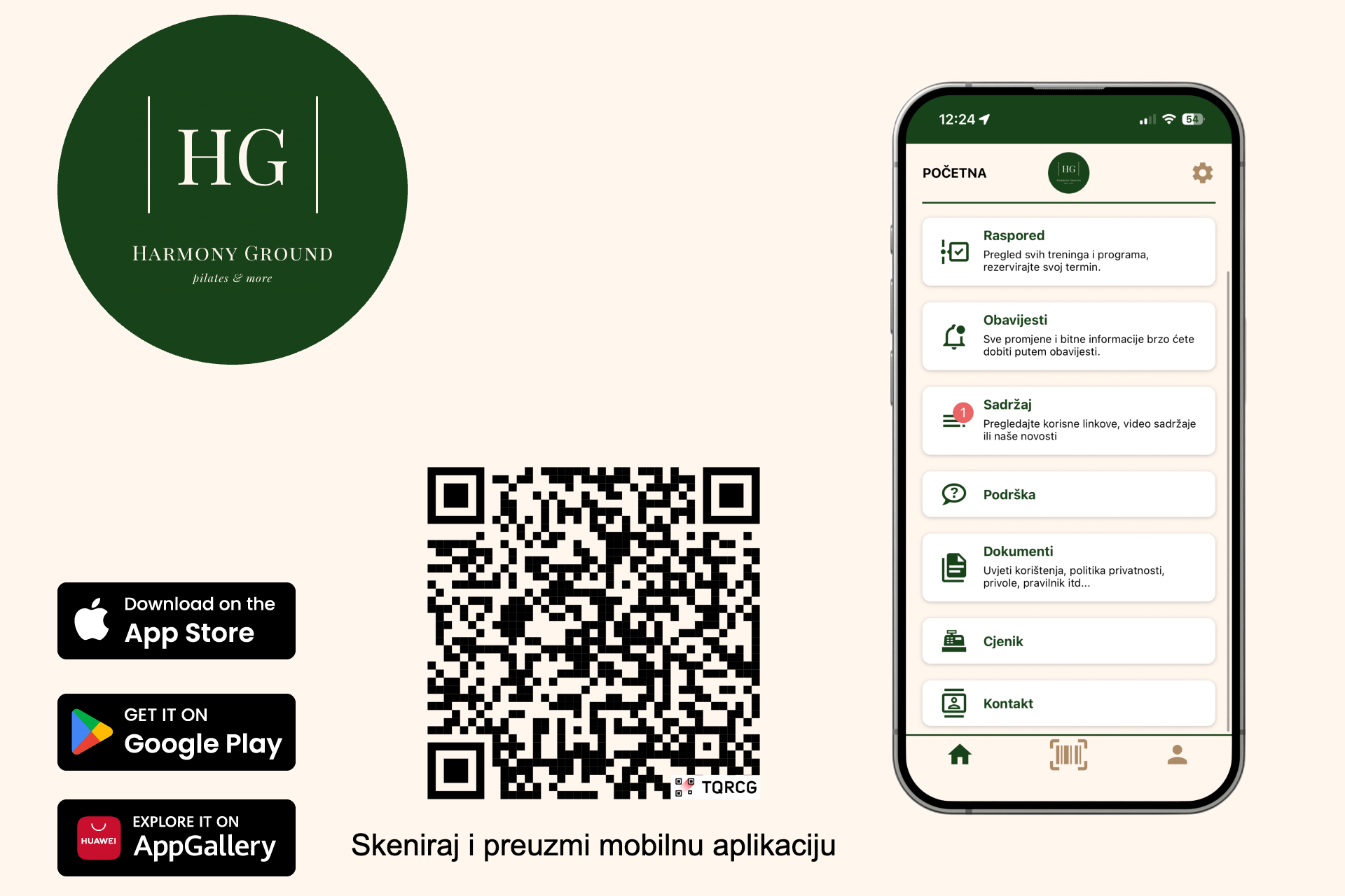 reformer pilates aplikacija za rezervaciju reformer pilates treninga u Rijeci , Harmony Ground