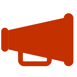 Red megaphone icon