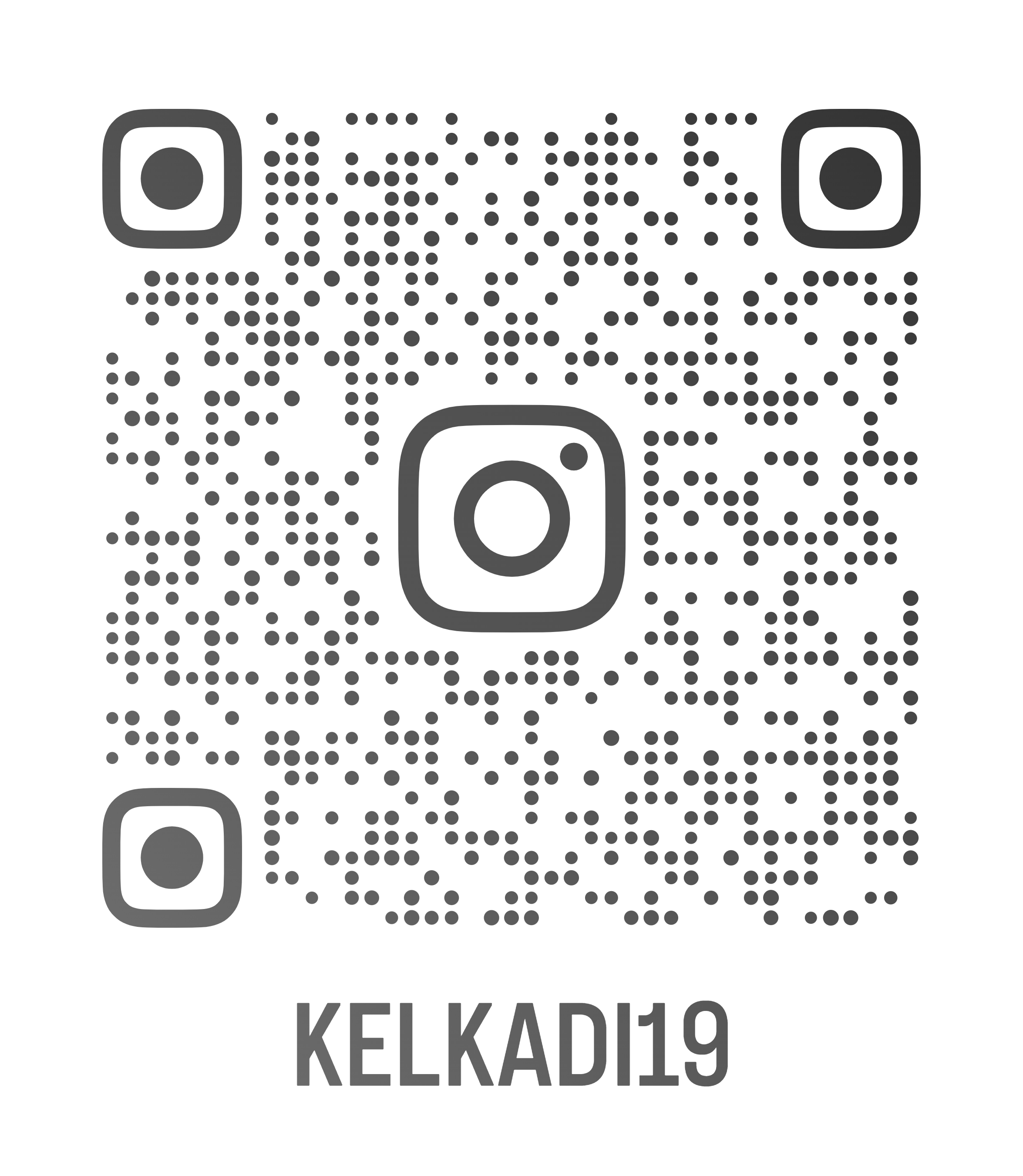 QR code with the text 'KELKAD19' below it.