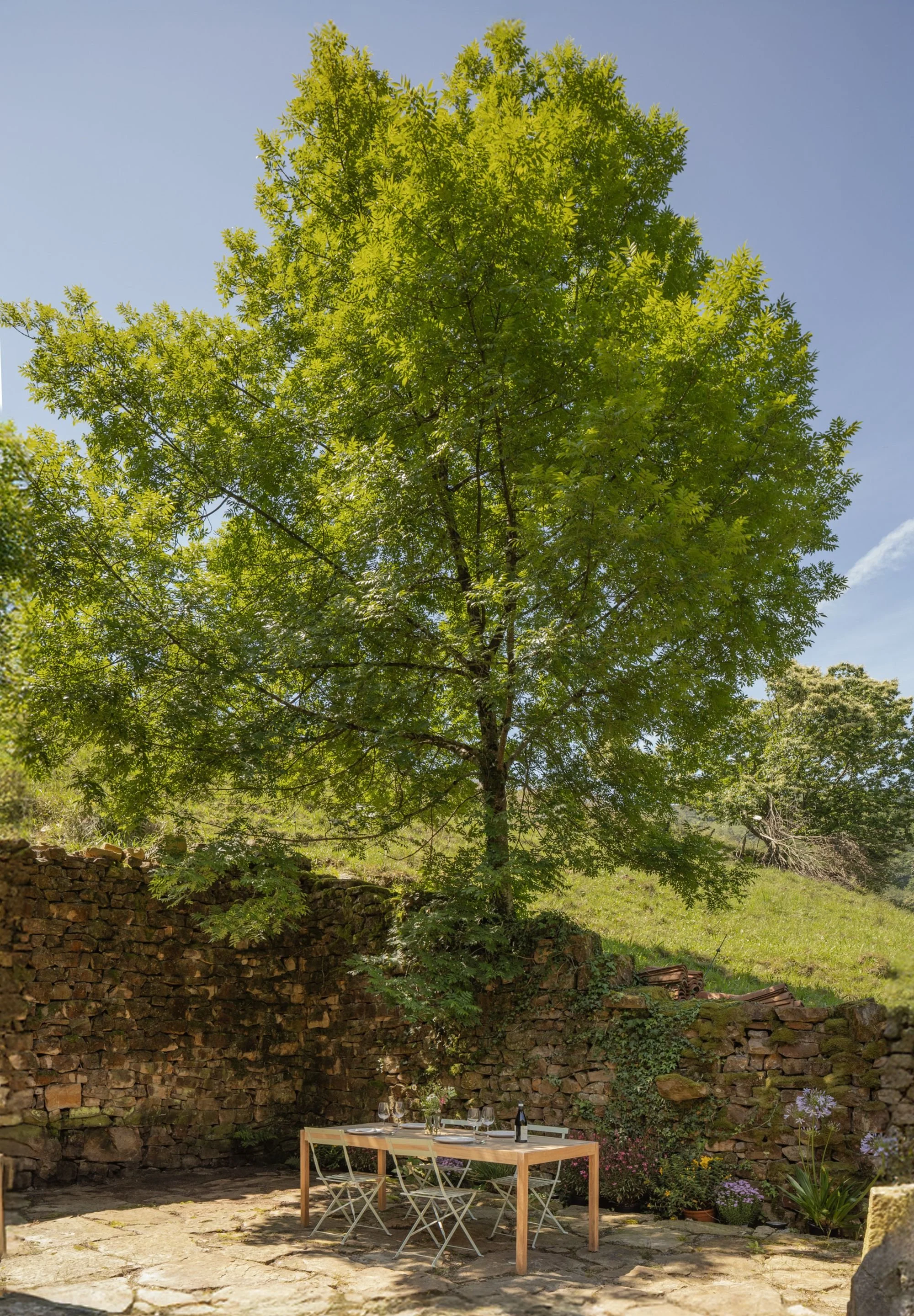 stone patio in Valles Pasiegos, Cantabria