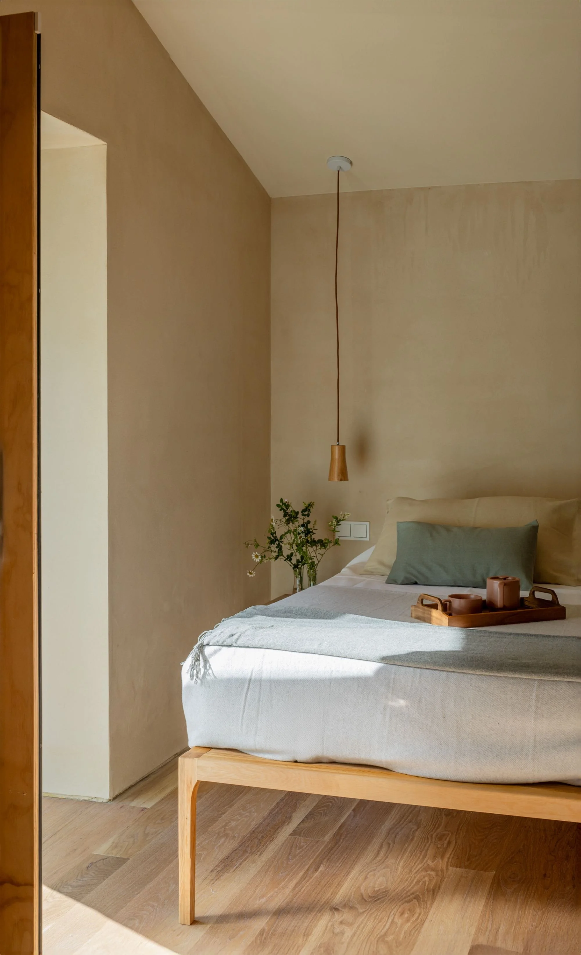 bedroom in a passivhaus of northen spain