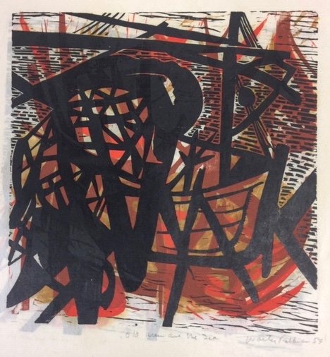 1953, OLD MAN AND THE SEA
Essex Art Association
Framed $500. 