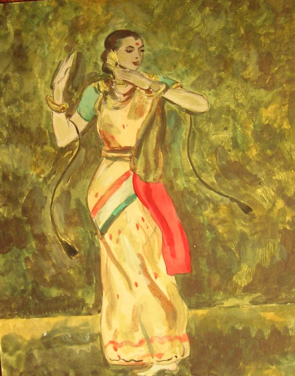 WATERCOLOR: INDIAN DANCER
Framed $350.
