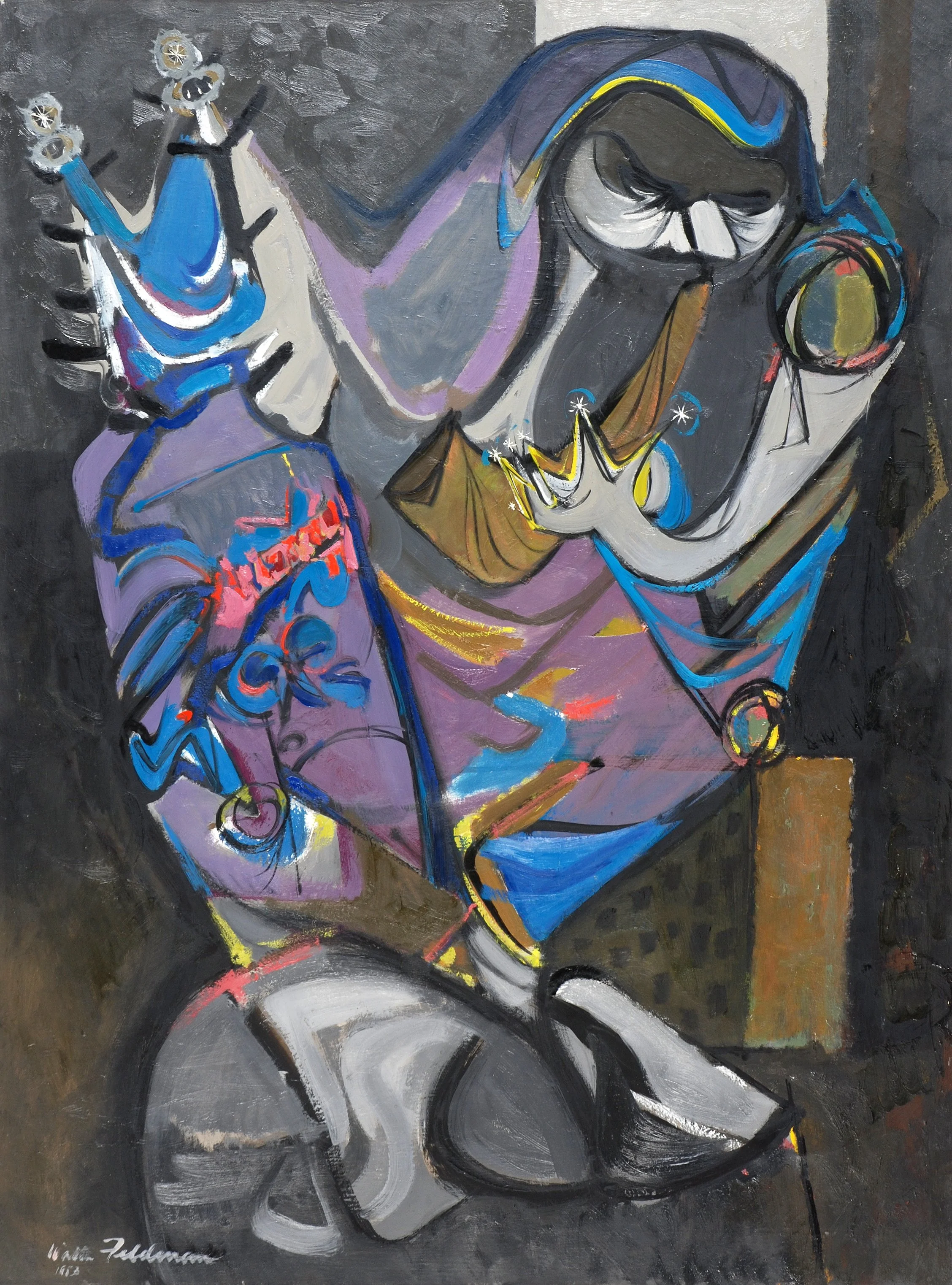 1953, RAMS HORN

Provenance: Artist Gallery, Kraushaar Galleries

Framed $1,800.		

