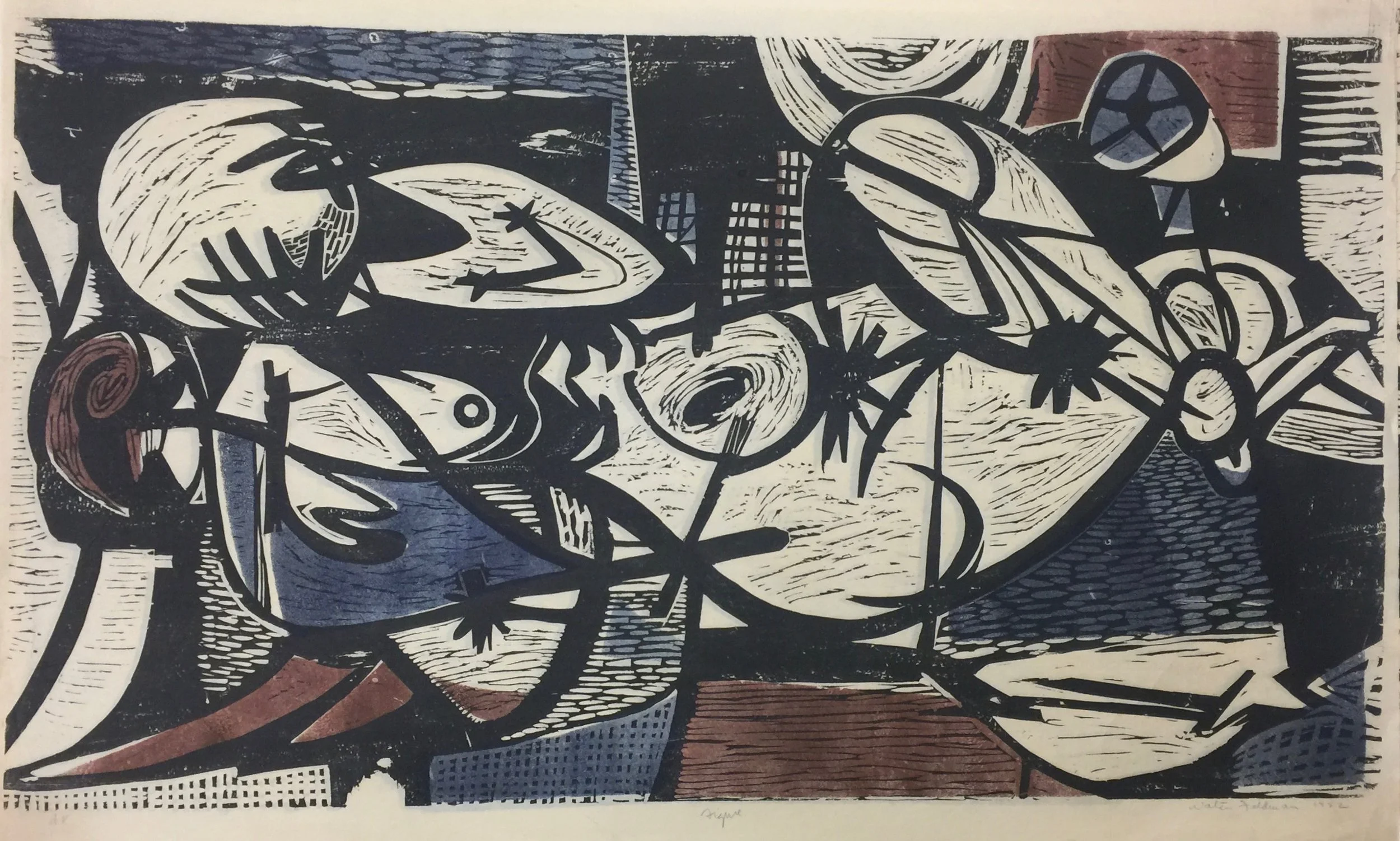 1952, FIGURATIVE COMPOSITION
Large Unframed $500.
