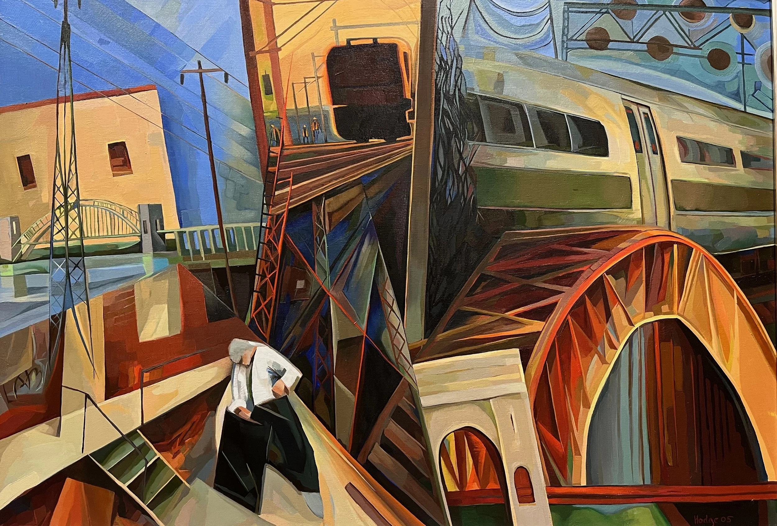 Kathy Hodge b. 1955
PROVIDENCE TO NYC, 2018
Framed $1,800.