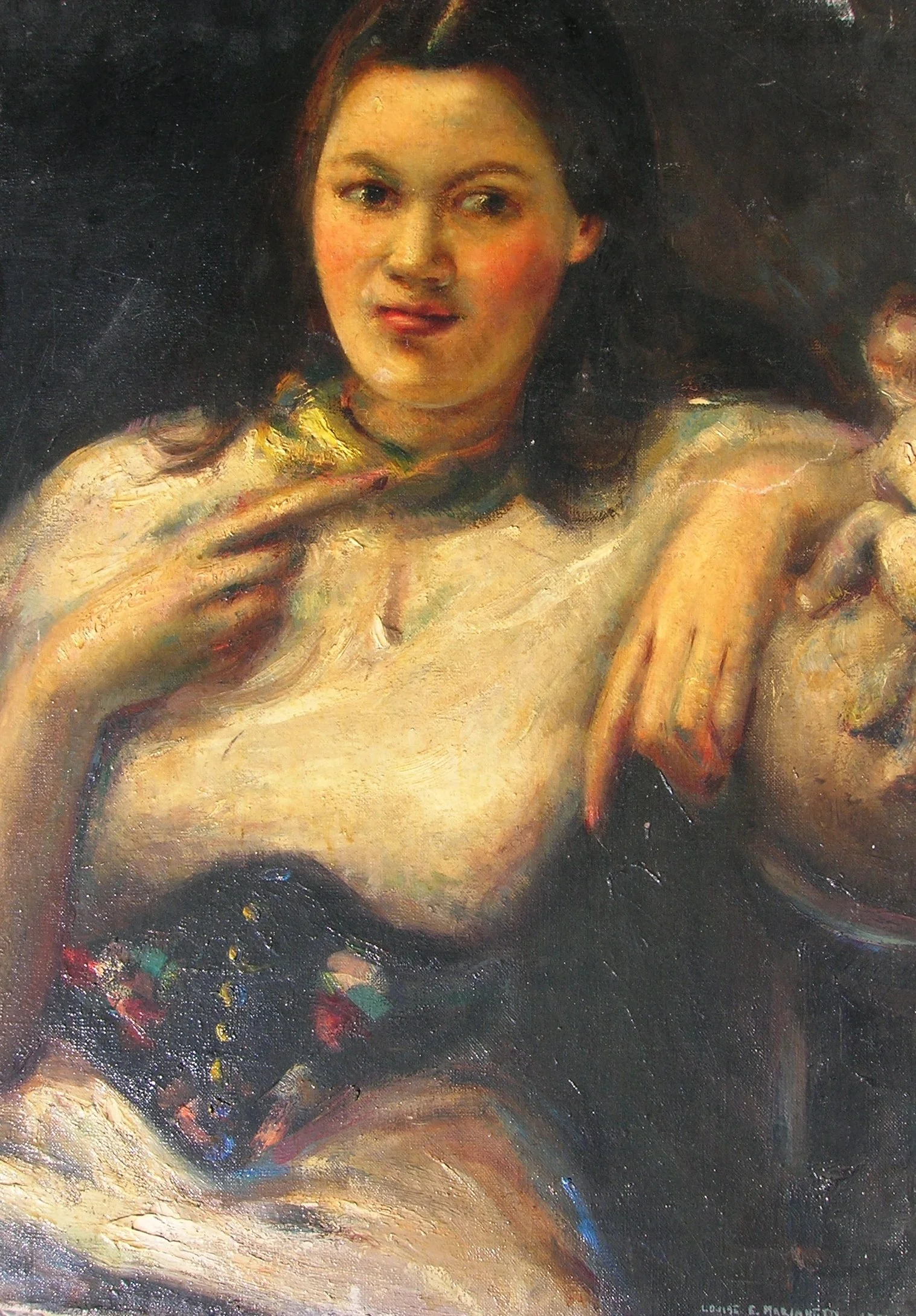 PAINTING: 1936, NELLIE  
 RISD THESIS PAINTING 
 Unframed $1,800.  