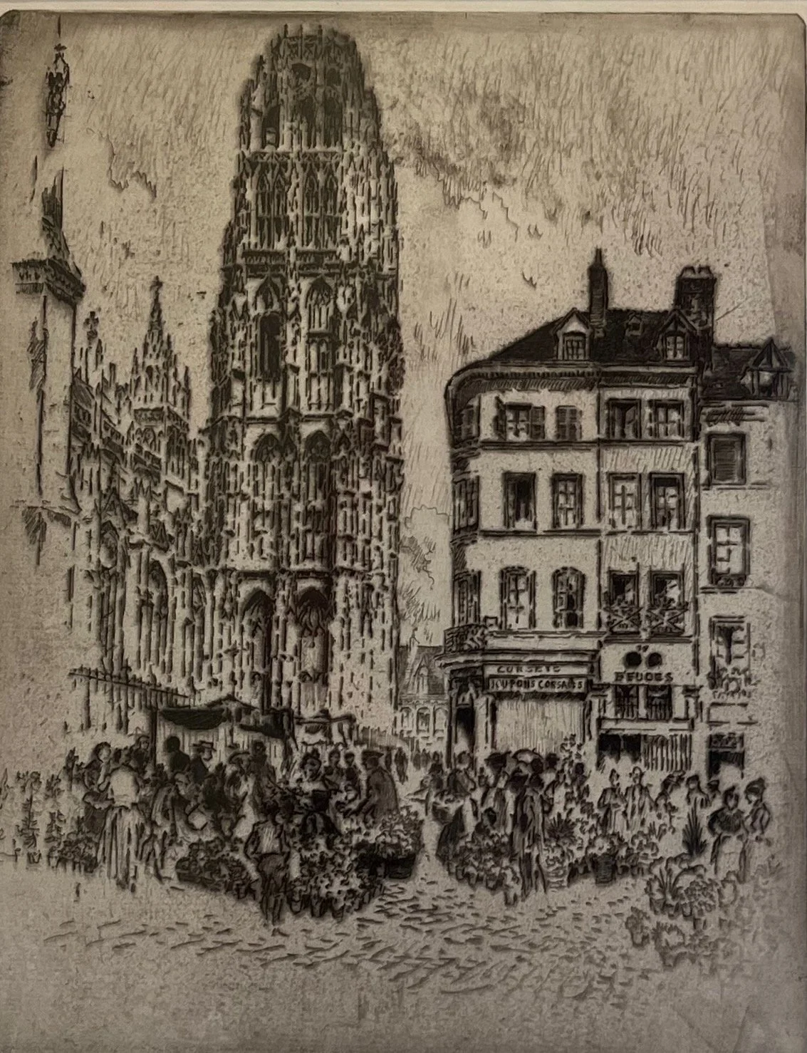 J. Pennell (1857 - 1926)
MARKET & BUTTER TOWER, ROUEN
Framed $450.