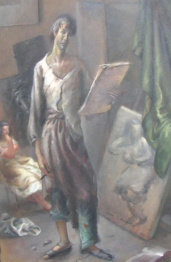 PAINTING: 1949, ARTIST & MODEL
 Framed $1,400.  
