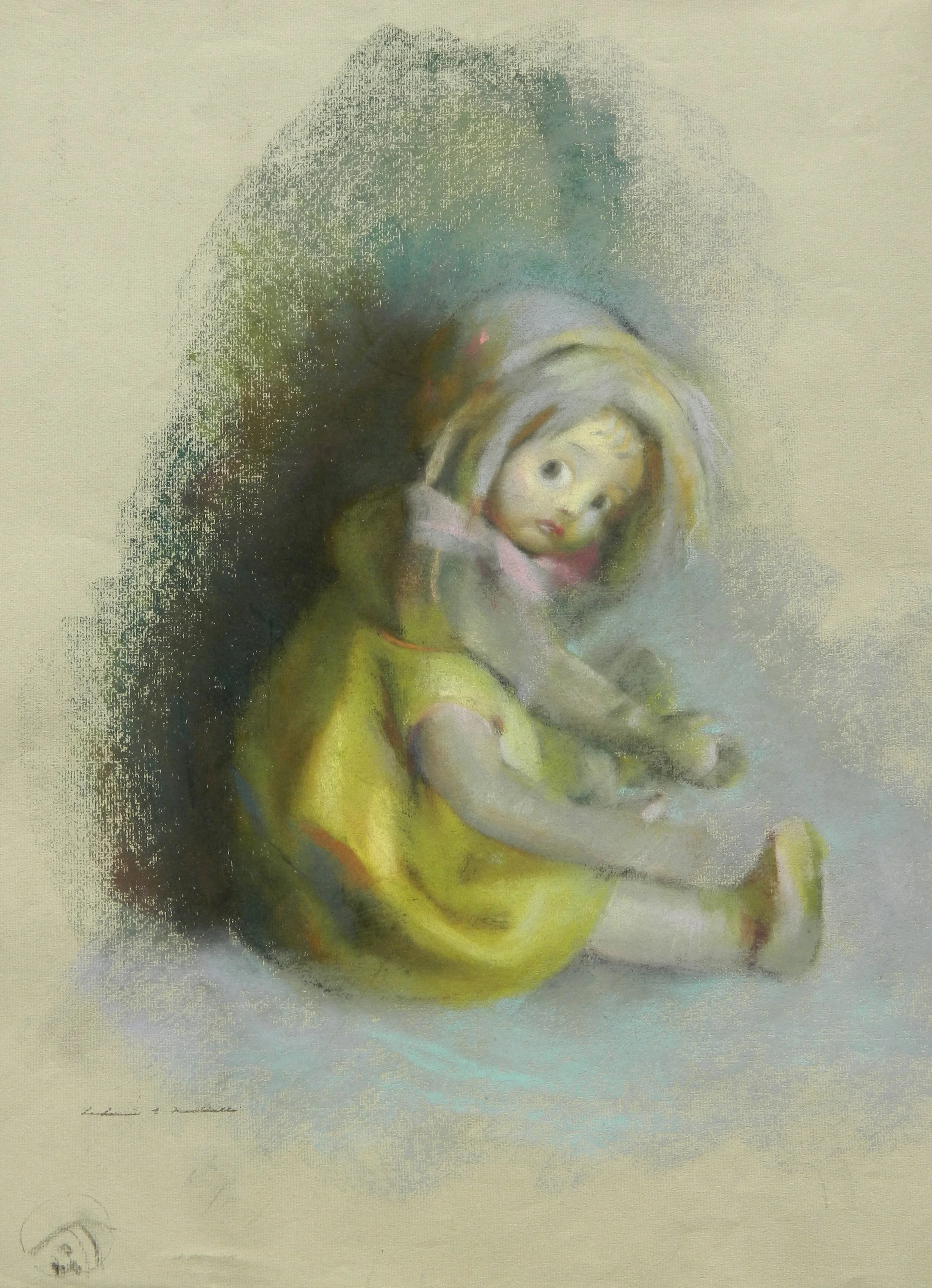 PASTEL: SITTING DOLL
Unframed $450.