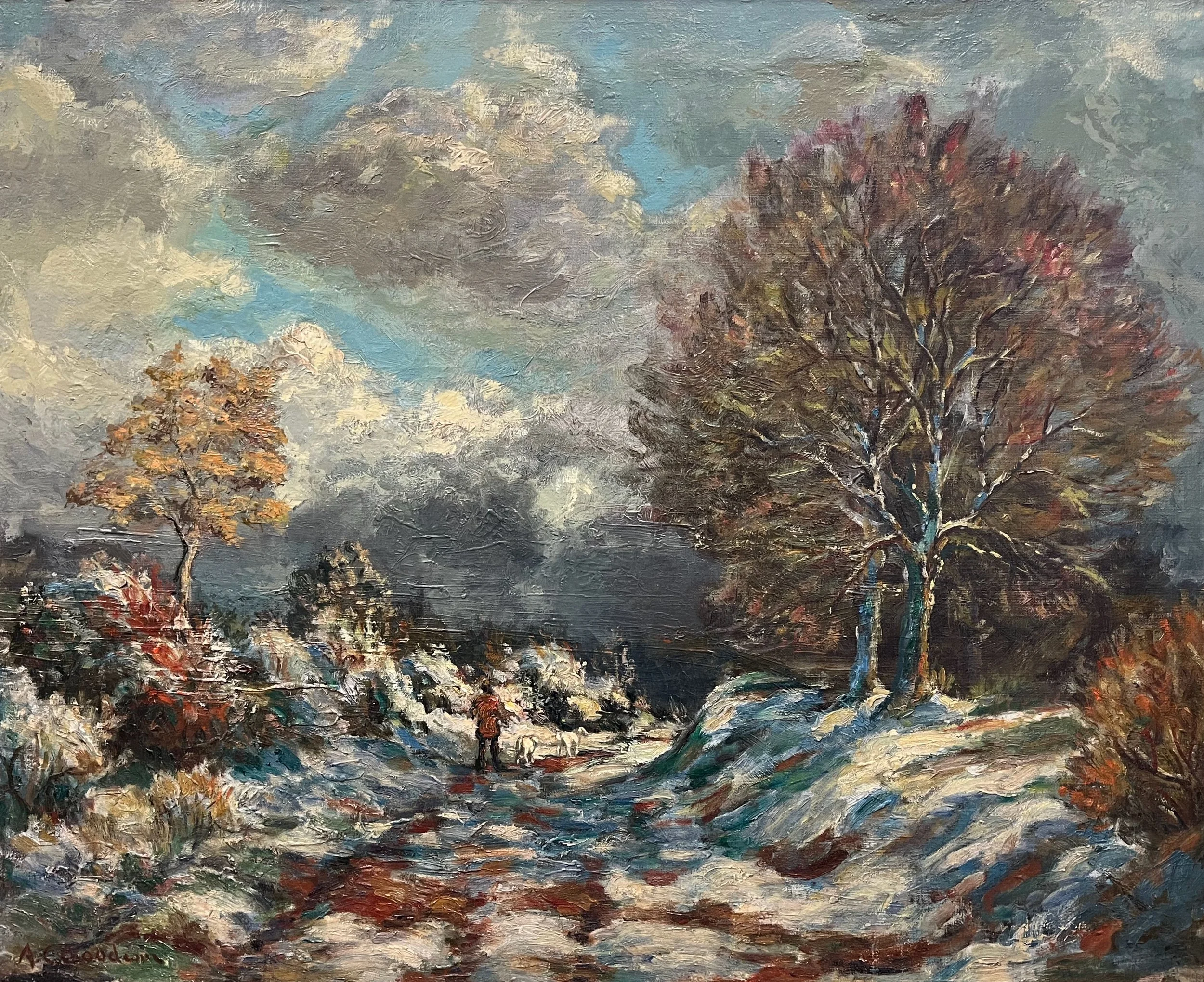 A.C. Goodwin (1864-1929)
WINTER SCENE
Gold Leaf Frame $2,800
