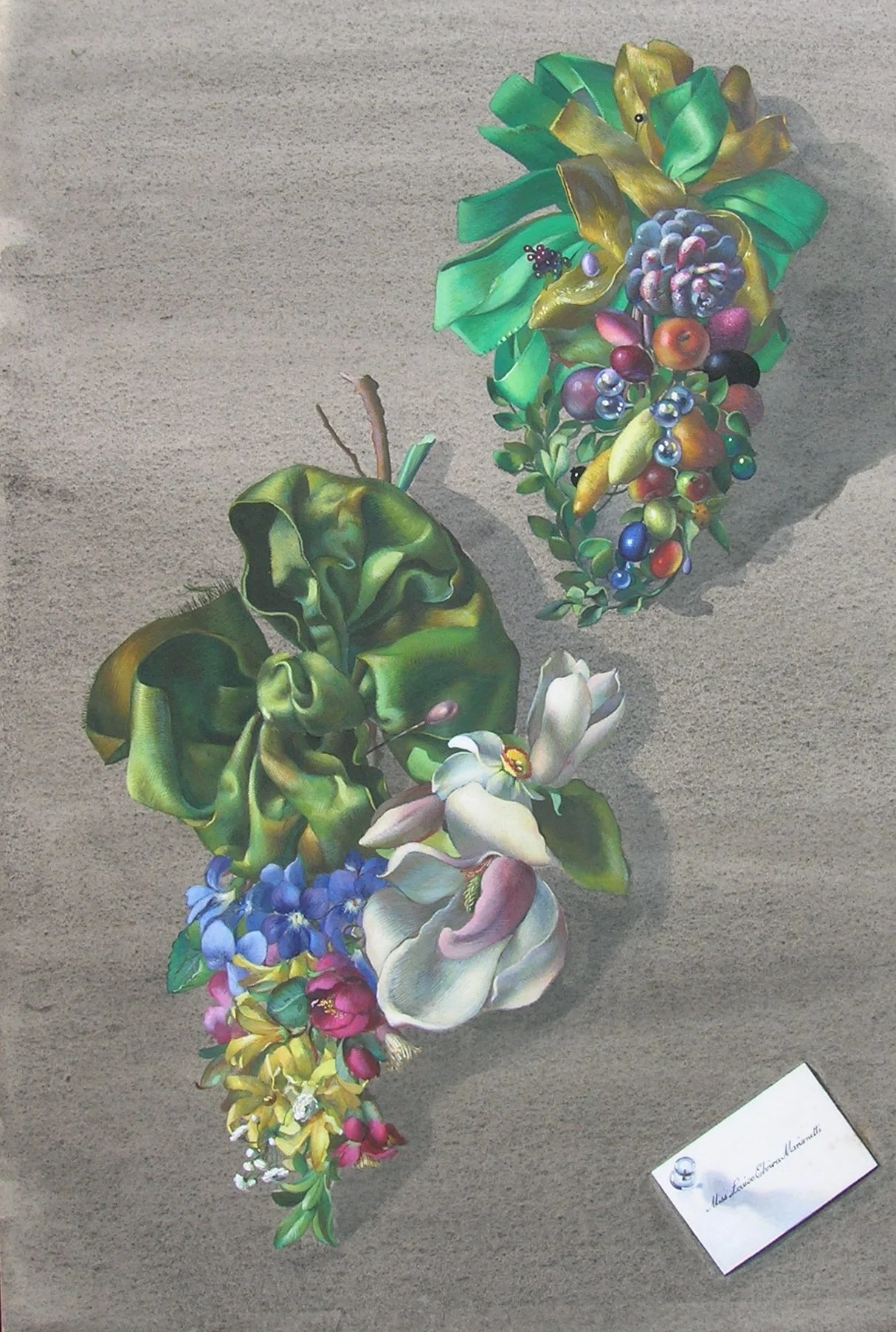 GOUACHE: 1944, CORSAGE 
Vose Gallery 1949 Exhibit
Original Frame $2,200.
