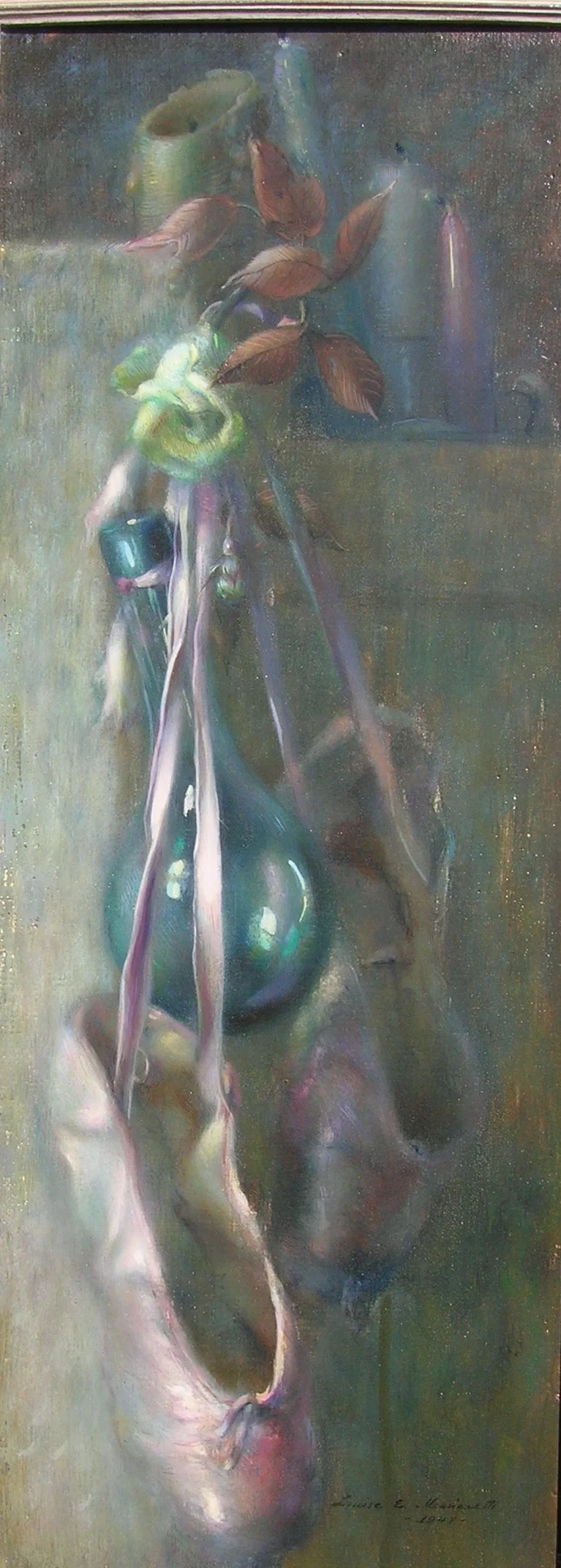 PAINTING: 1947, THE PINK SLIPPERS
Framed $1,500.  
