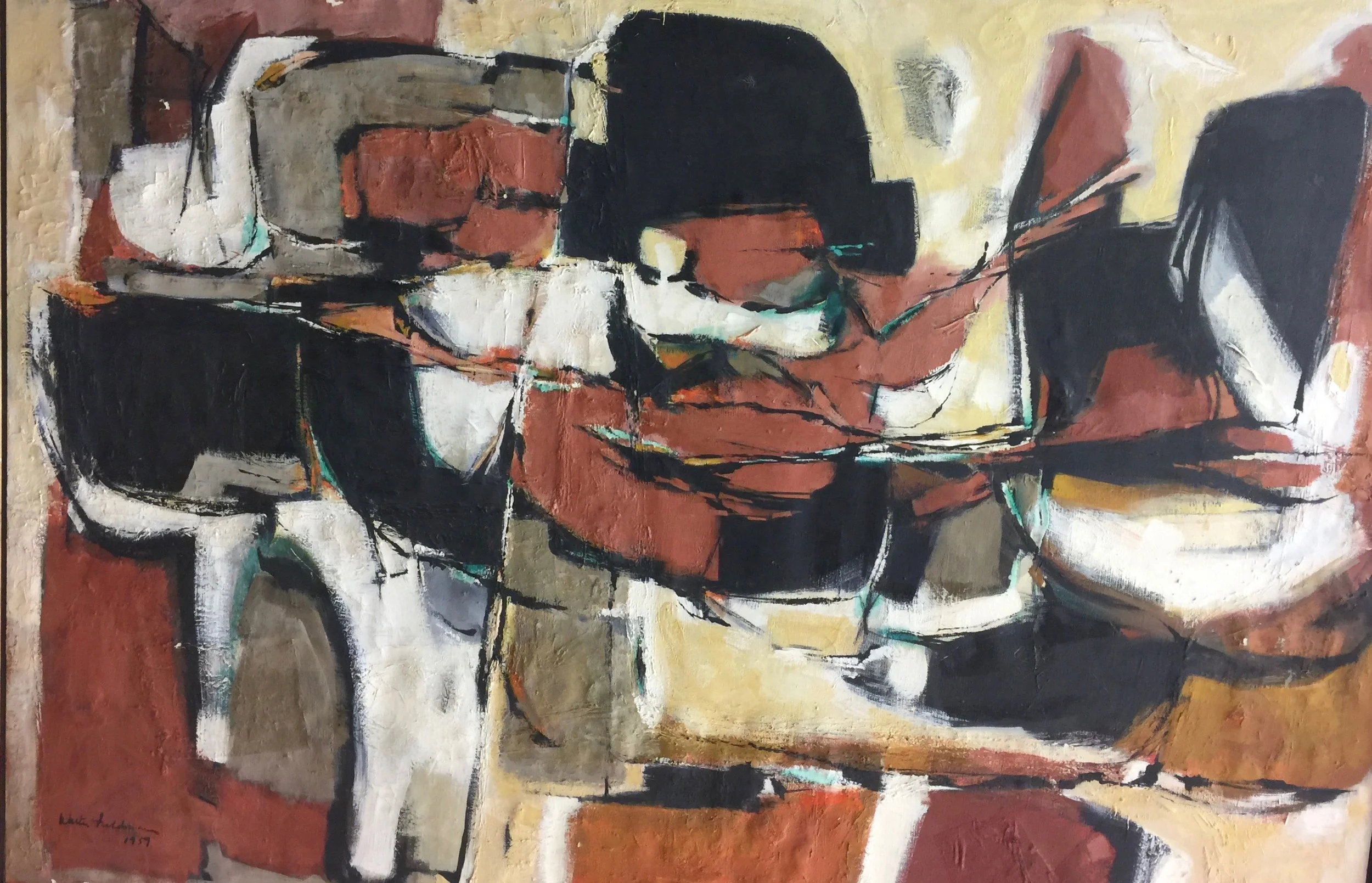 1959, ENCOUNTER
Label: Kraushaar Galleries 
Framed * $4,000.