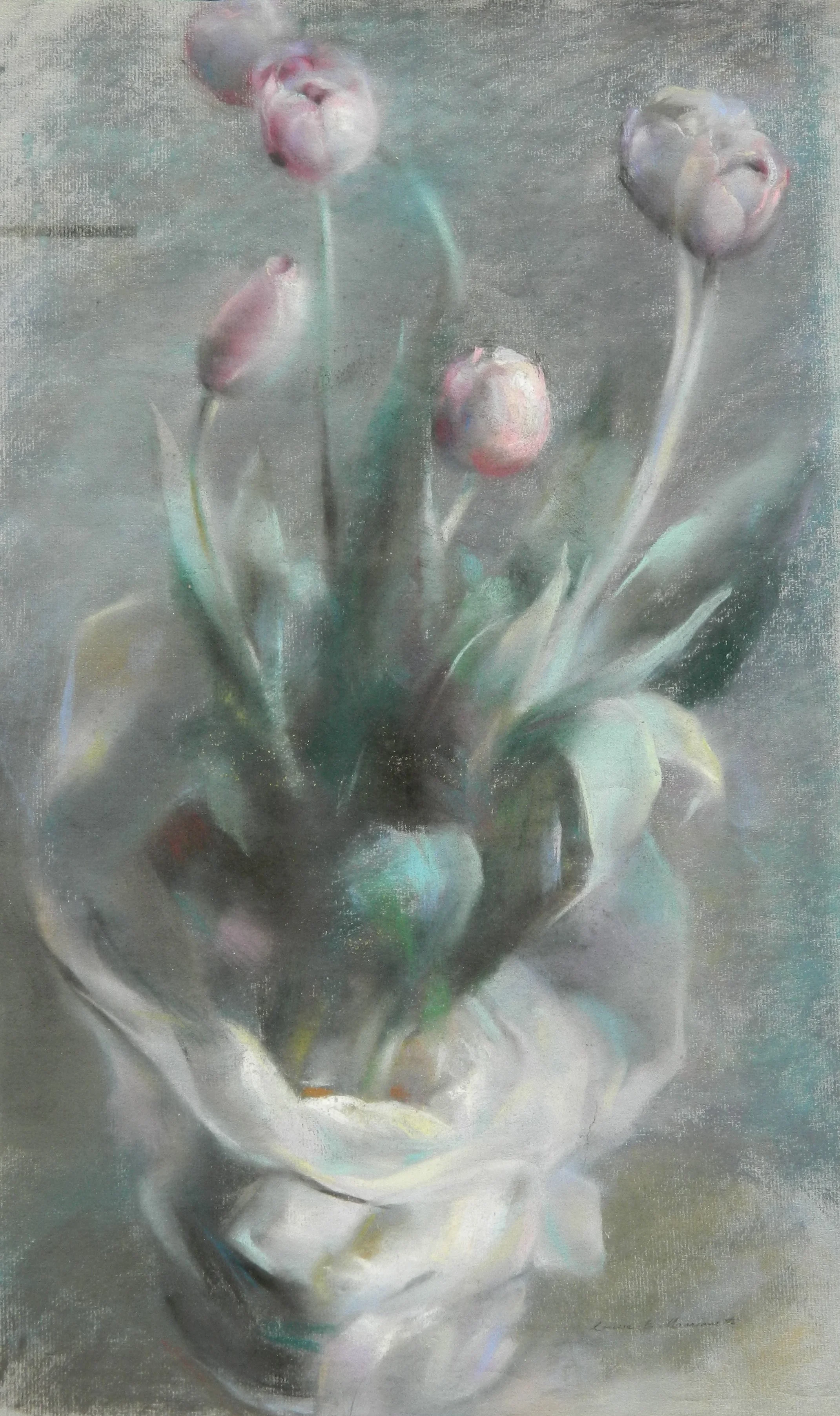 PASTEL:BOUQUET WRAPPED 
unframed $200.