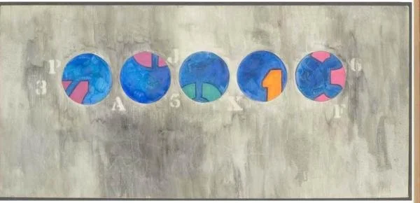1963, FIVE CIRCLES
Framed $600.