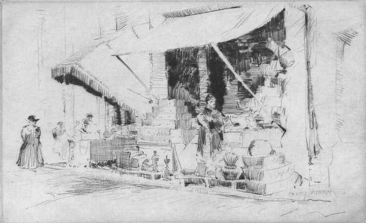 Percy Albee (1883–1959)	
THE LITTLE SHOP, 1928 
Framed $350.