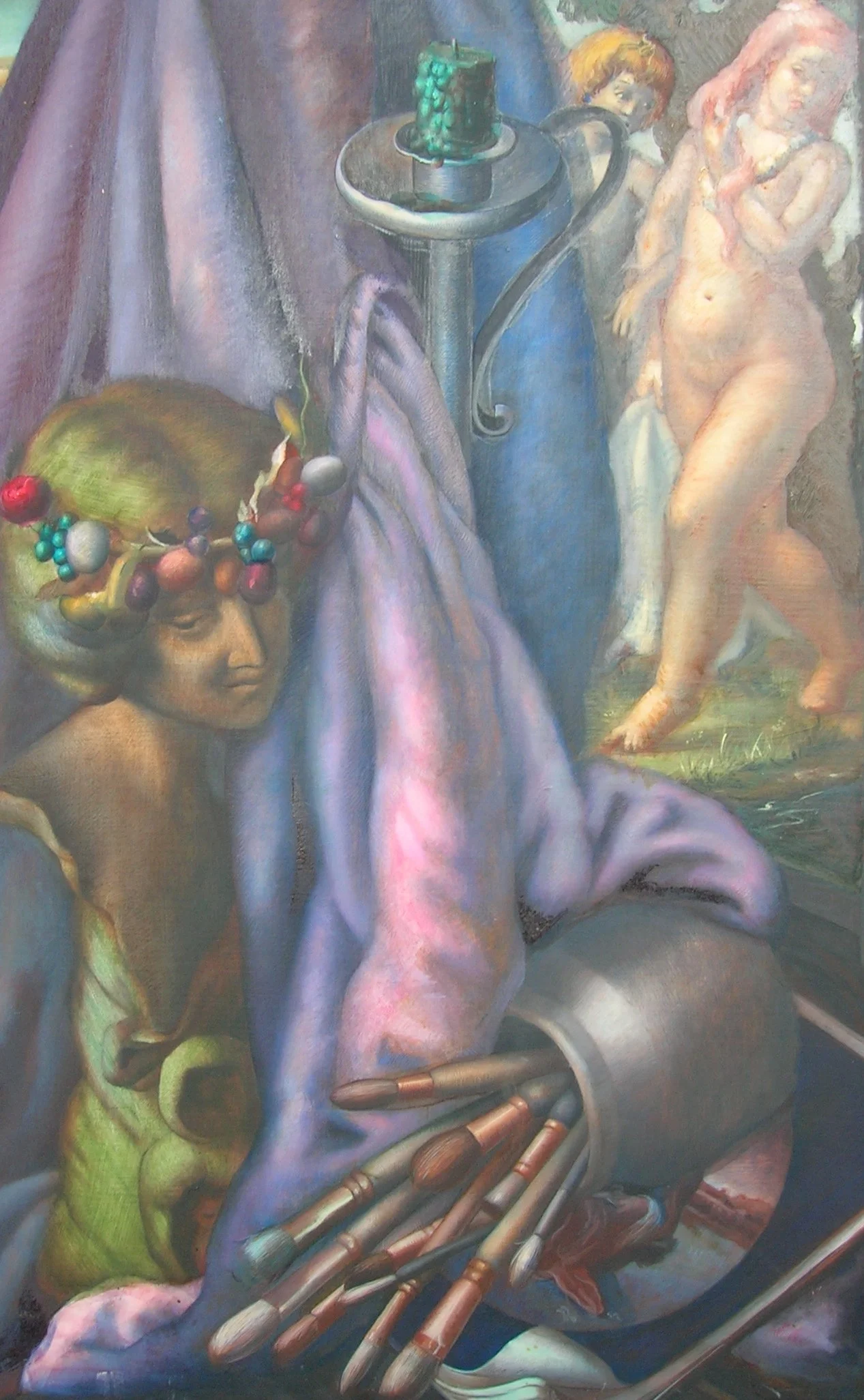 PAINTING: 1940, THE ART STUDIO
 Unframed $850.   

