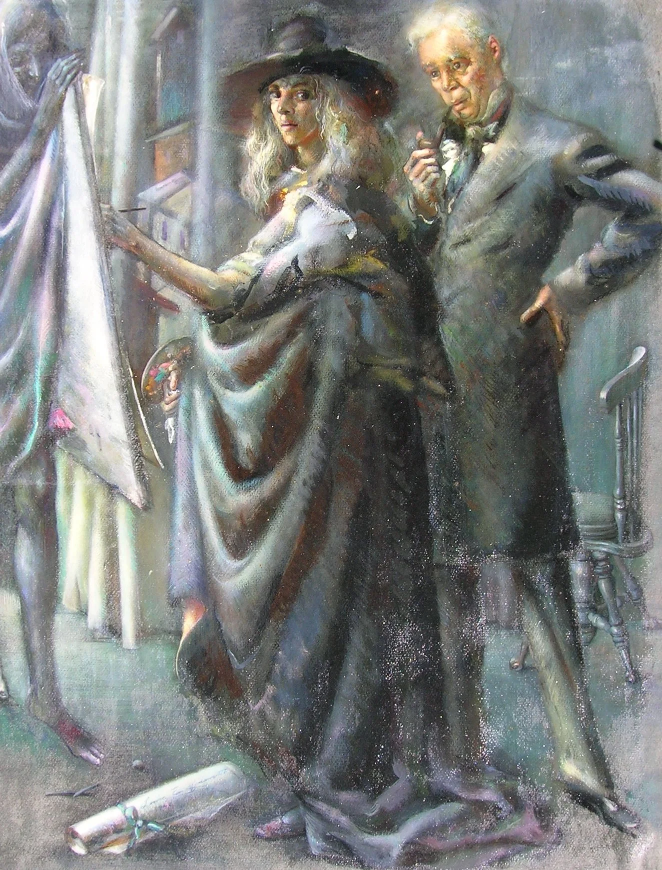 PAINTING: 1949, AT THE OPERA      
Framed $1,500.  
