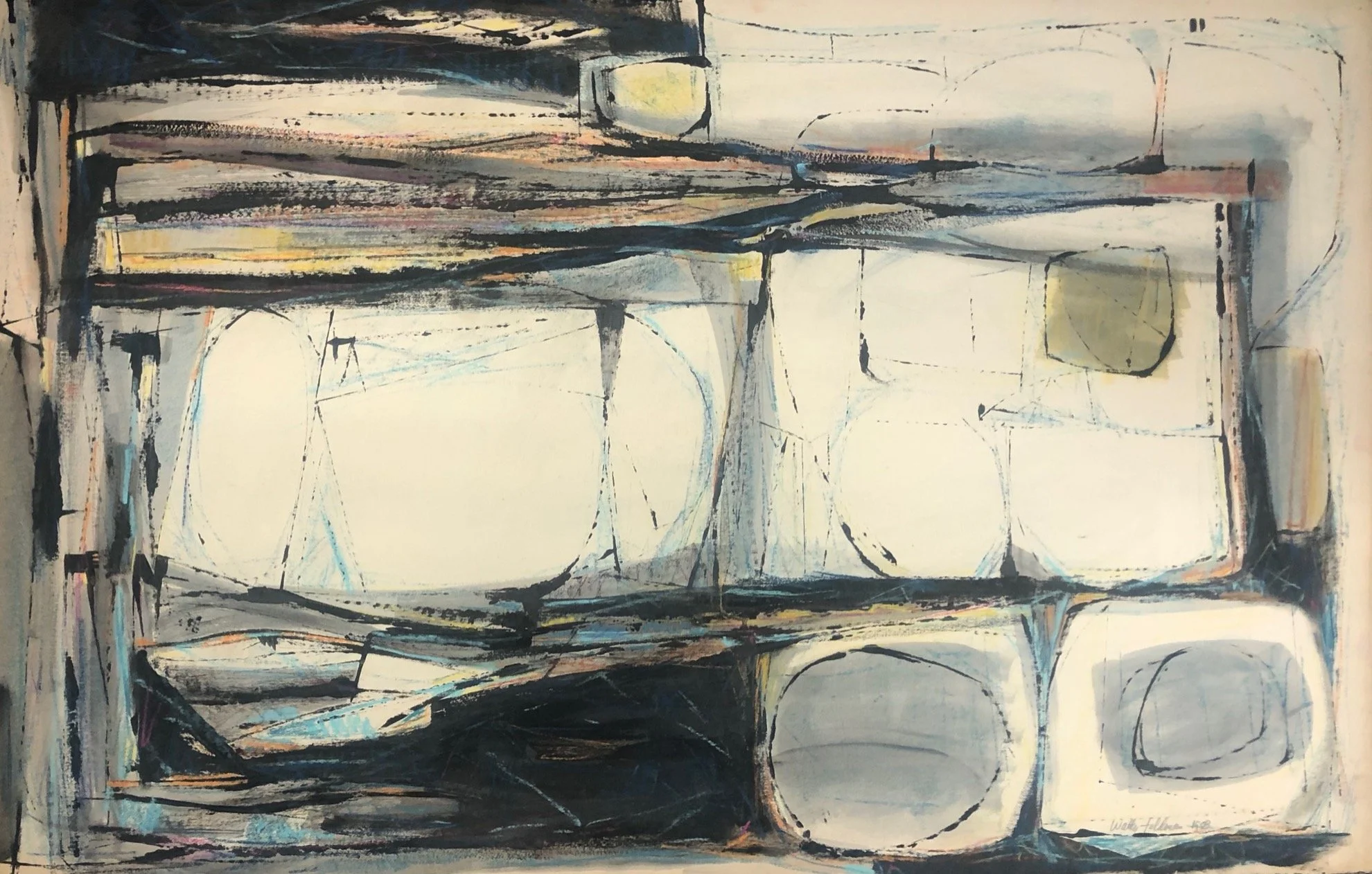 1958, BLACK EXPRESSIONISM
Mixed Media
Unframed $700.
