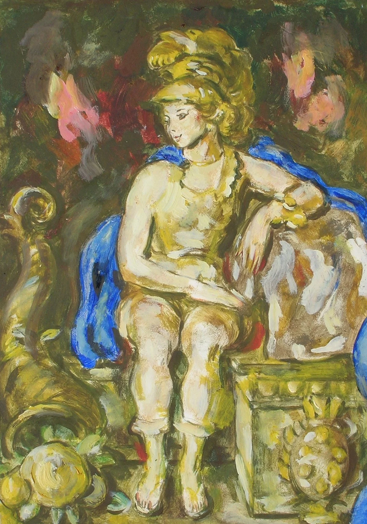 PAINTING: GOLDEN HELMET
Unframed $500
